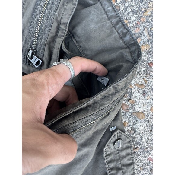 Levi's Mens XL Full Zip Snap Military Trucker Jacket Olive Pockets - Picture 4 of 5